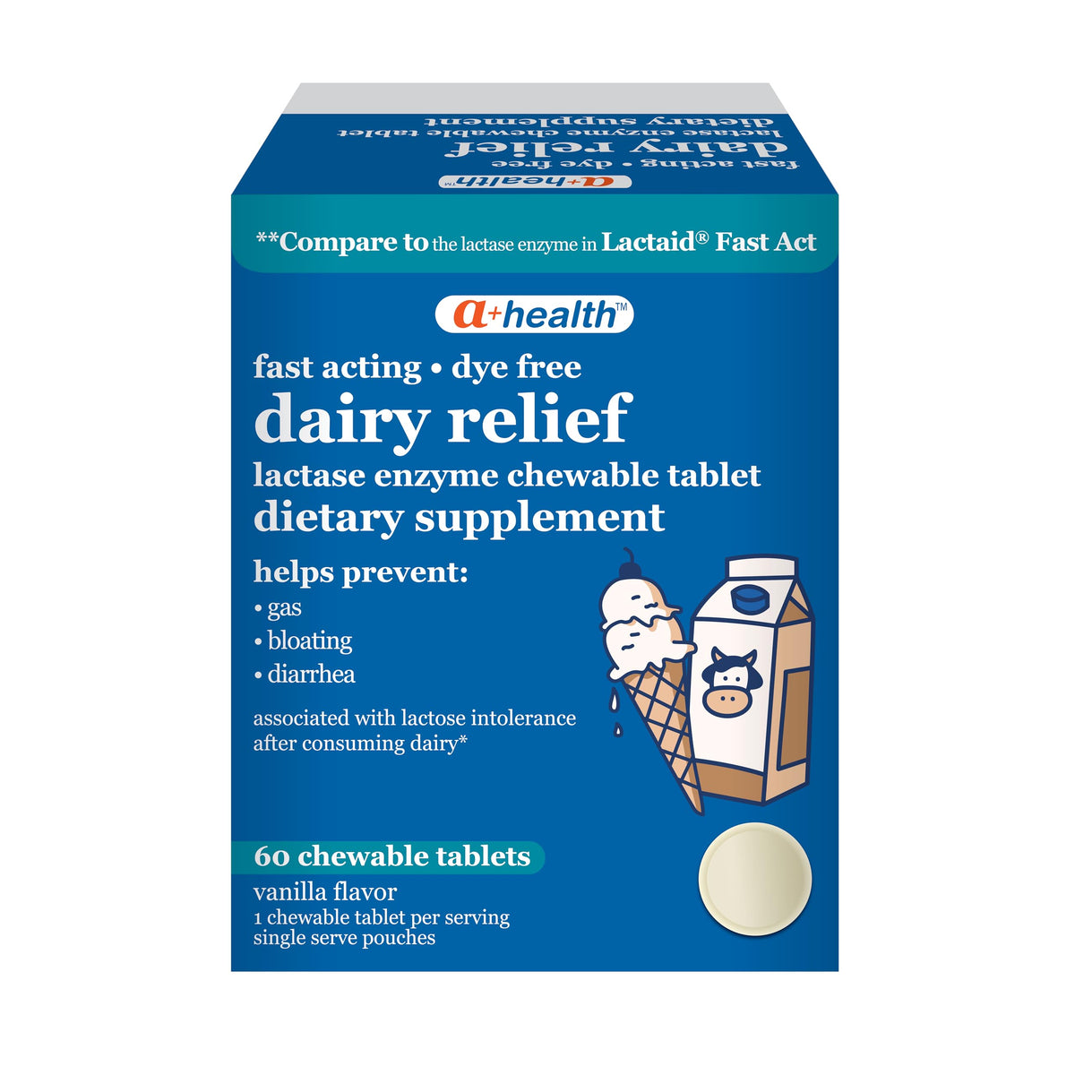 Lactase Enzyme 9000 FCC Chewable Tablets, 60 Count C2912