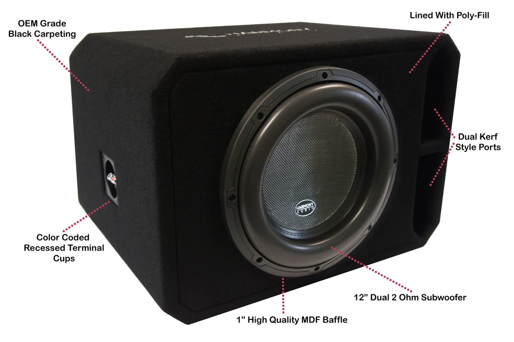 12" Dual 2 Ohm 1500 Watt Ported Subwoofer Y859027