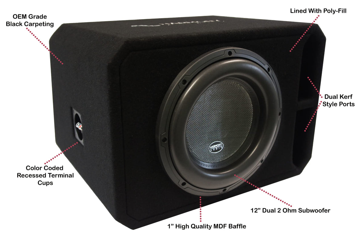 12" Dual 2 Ohm 1500 Watt Ported Subwoofer Y859027