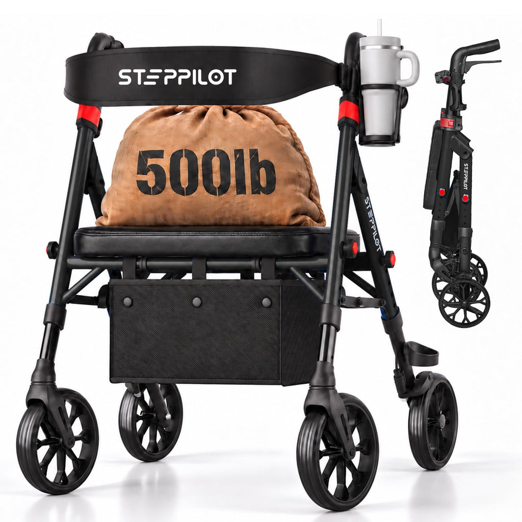 Bariatric Rollator Walker with Seat 500 lb Capacity C951777