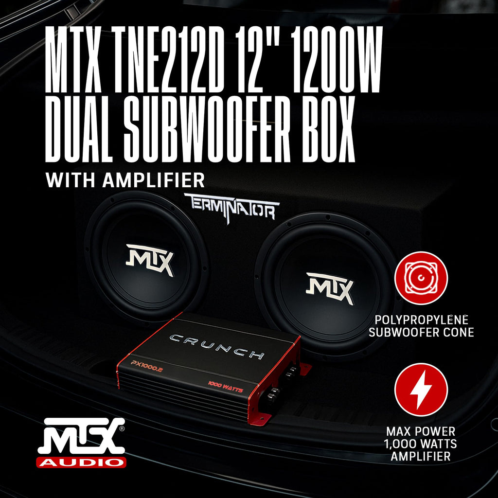 1000 Watt 2 Channel Amplifier with 12 Inch Subwoofer Enclosure P566