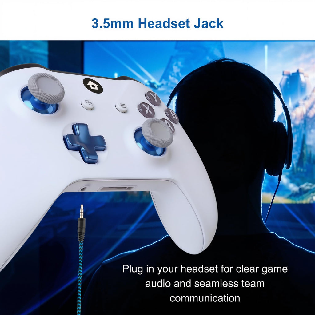 Wireless Controller for Xbox and PC with 1400mAh Battery, White I9076
