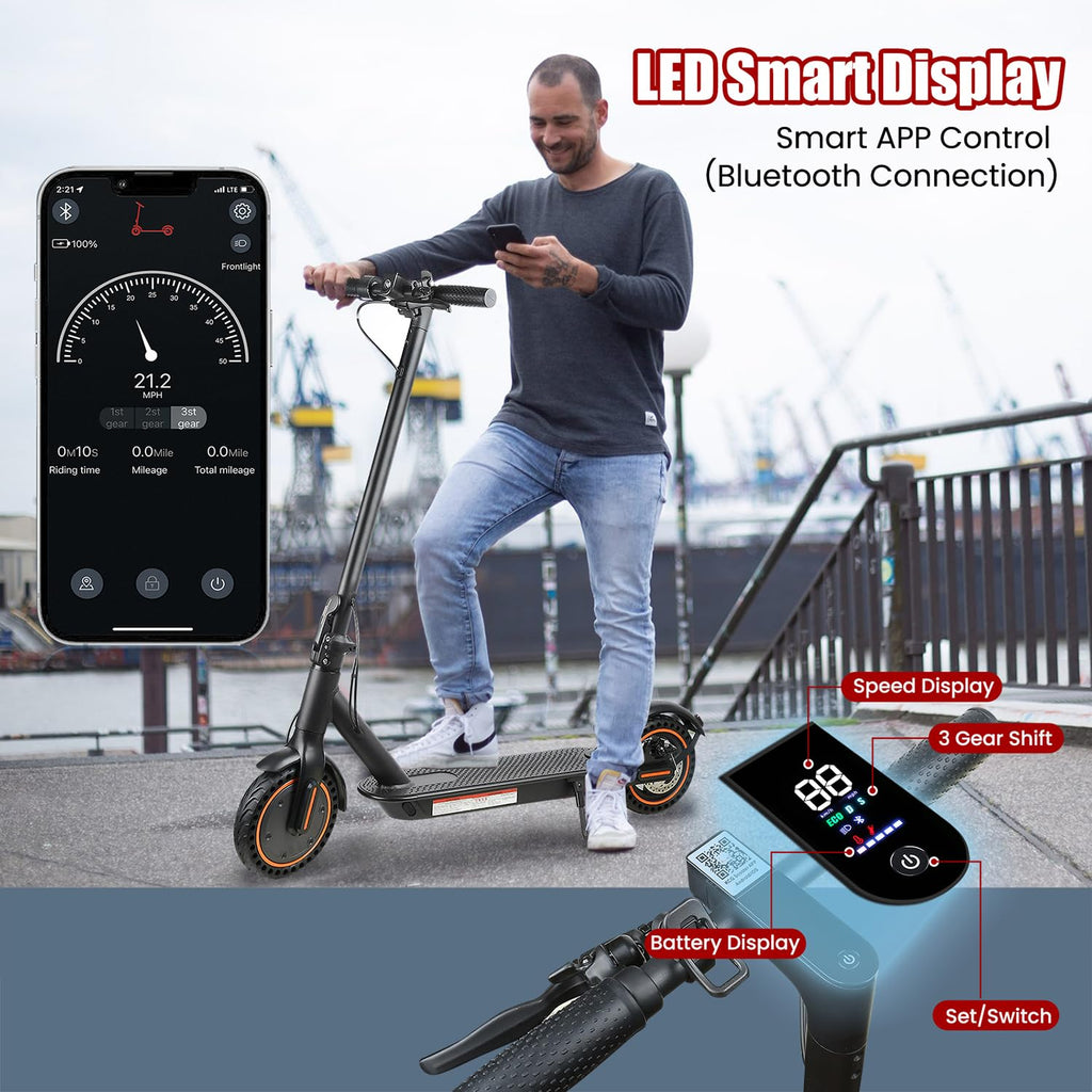 500W Foldable Electric Scooter with Dual Braking System D979965