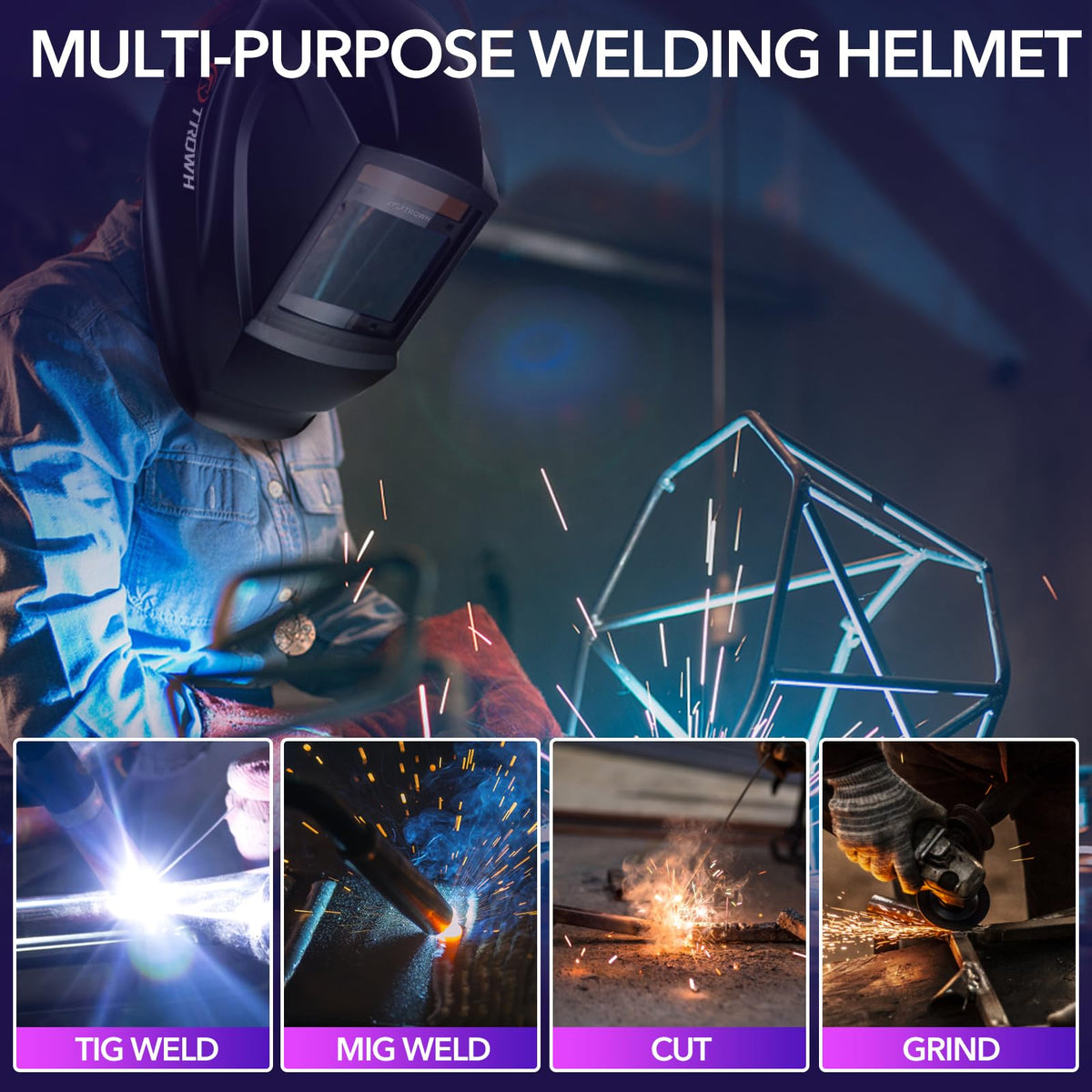 Auto Darkening Solar Powered Welding Helmet X217350