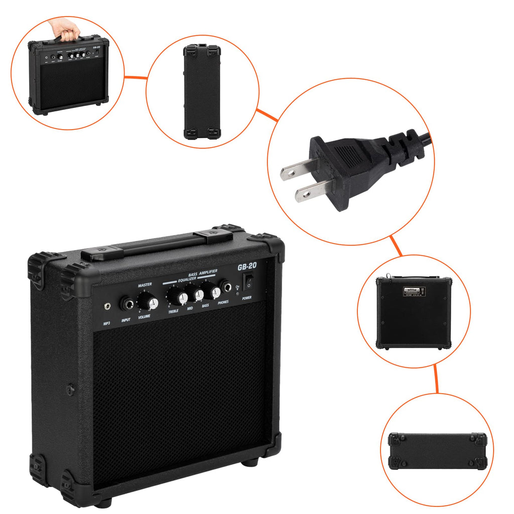 Red Electric Guitar Kit with Amplifier E527552