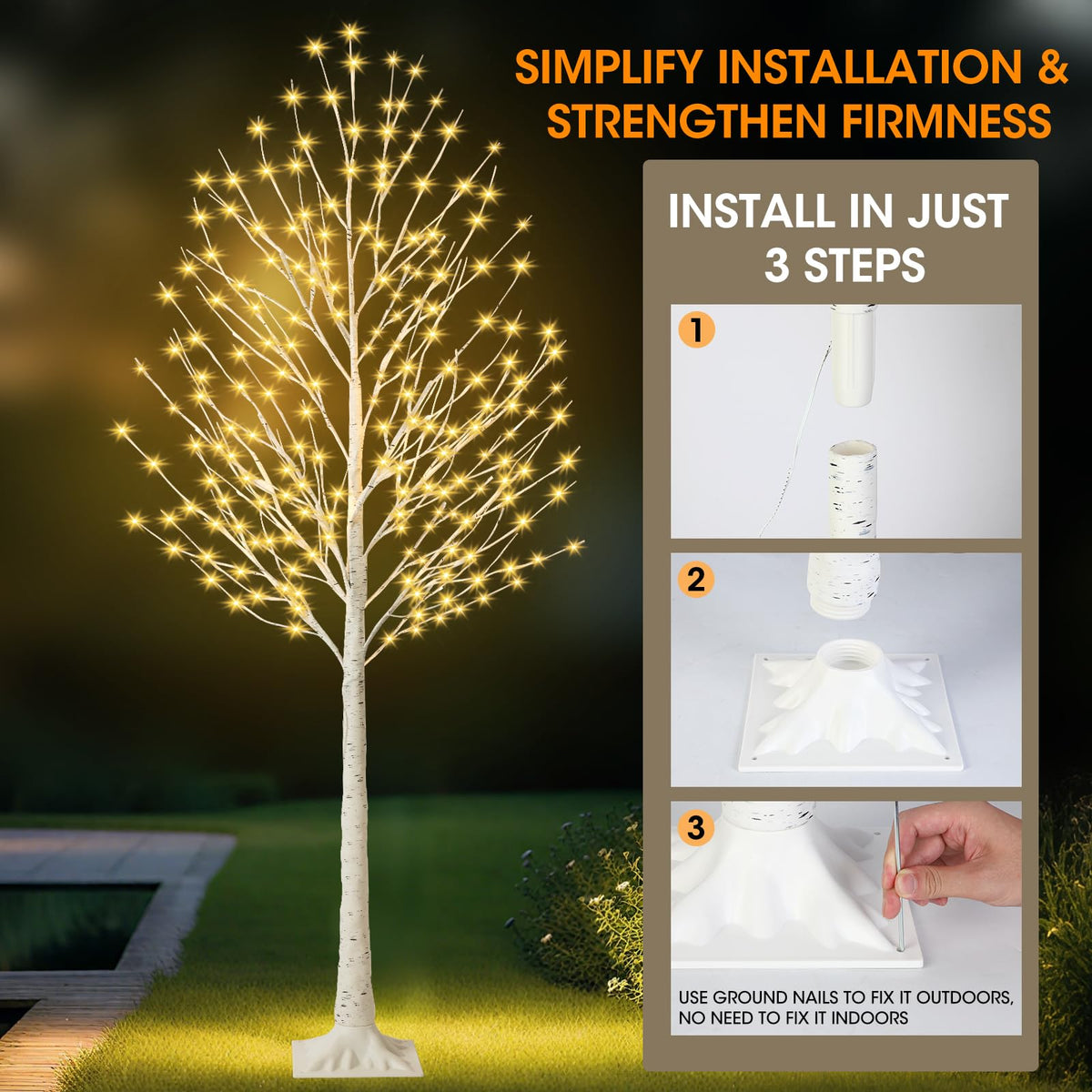 6FT Lighted Tree with 144 LED R71947