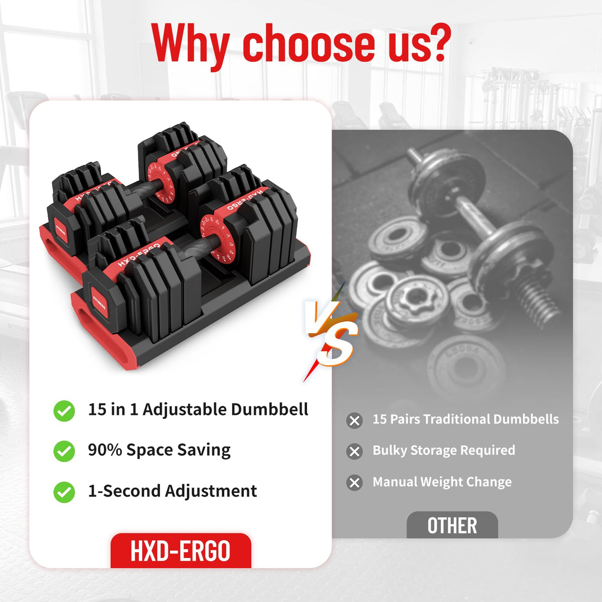 15 in 1 Adjustable Dumbbell Weight E28685