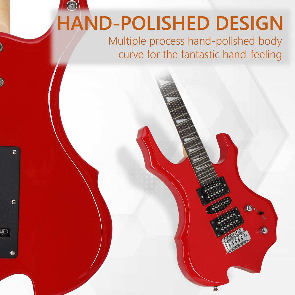 Red Electric Guitar Kit with Amplifier E527552