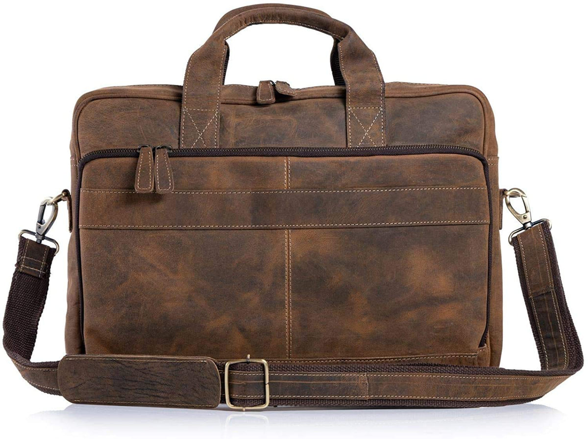 18 Inch Leather Laptop Messenger Bag Q152564