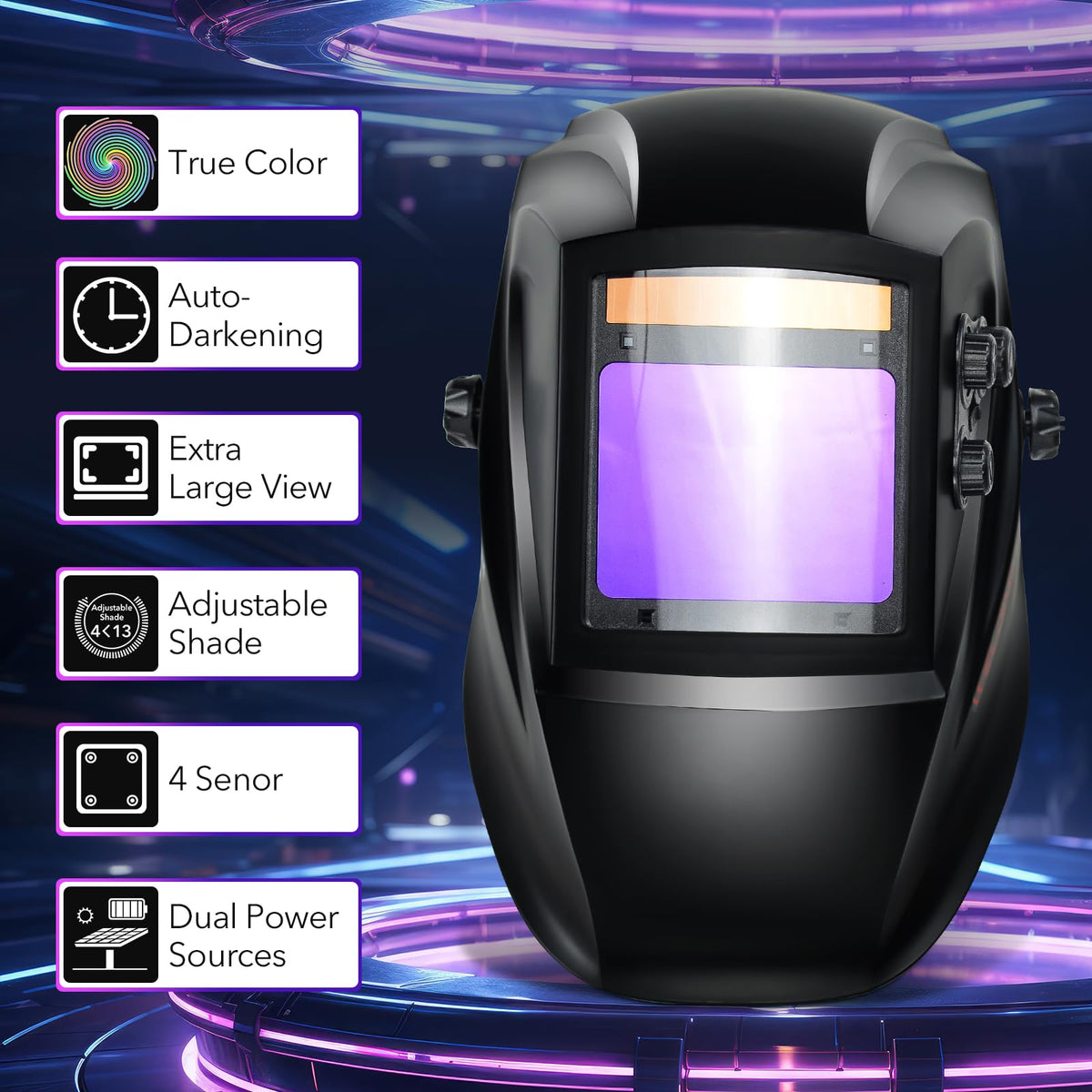 Auto Darkening Solar Powered Welding Helmet X217350