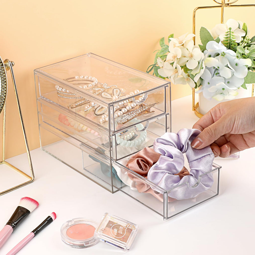 3 Drawer Clear Acrylic Desktop Organizer B603034