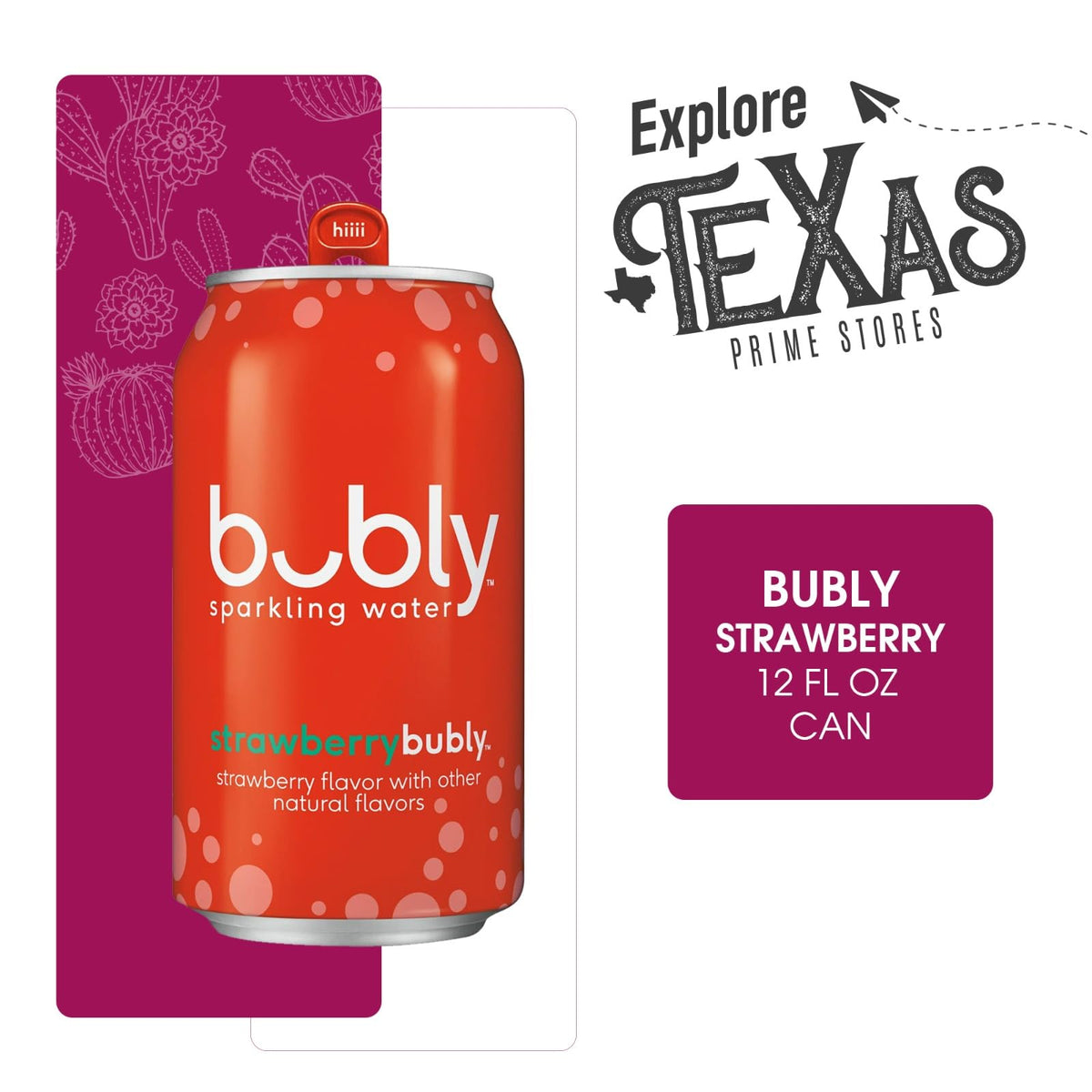 Strawberry Flavored Sparkling Water 12 fl oz Aluminum Can 20-Pack D735