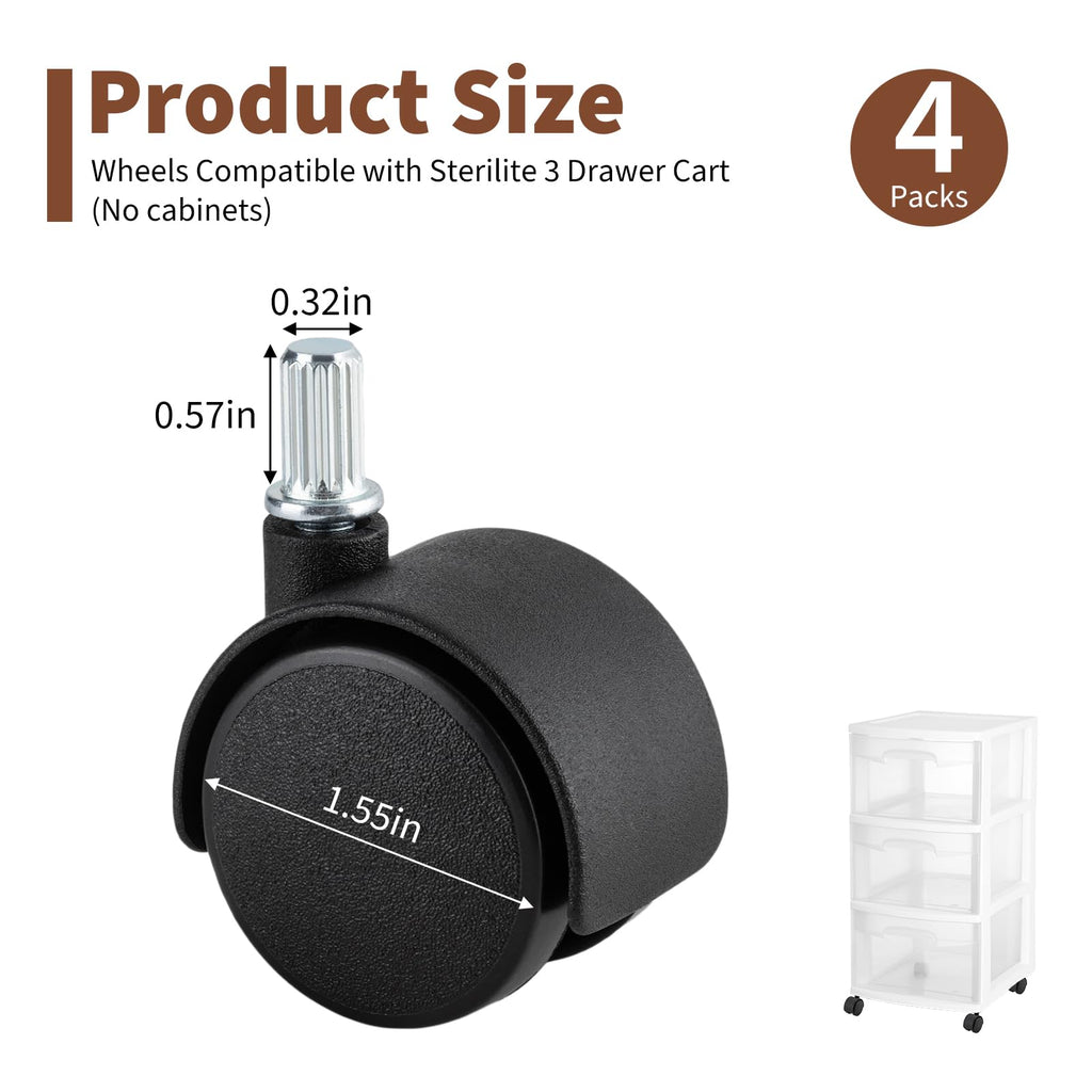 Swivel Caster Wheels 4-Pack B14238
