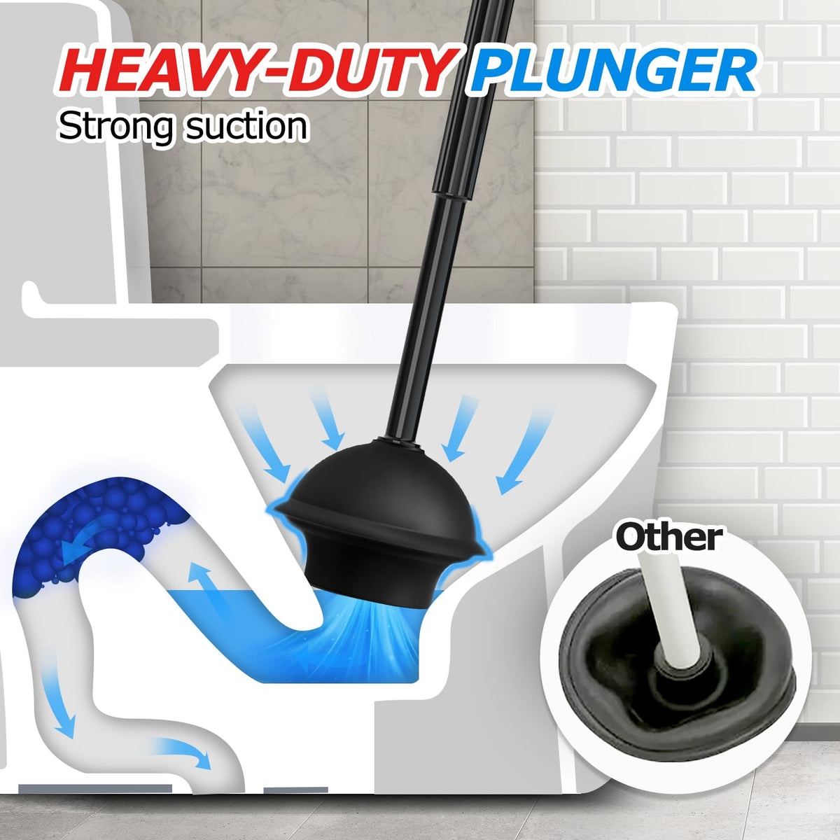 2in1 Toilet Brush and Plunger Set S339368