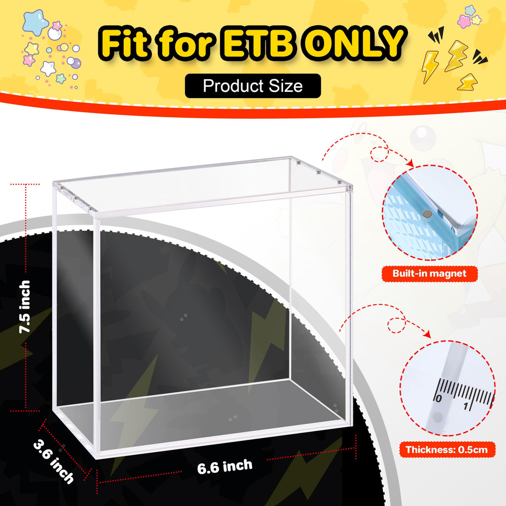 2 PCS 5mm Clear Acrylic Display Case Z1732