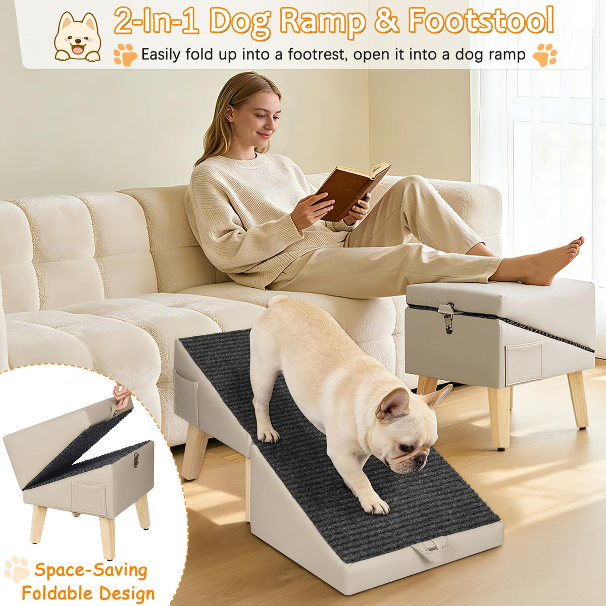 Gray Foldable Dog Ramp C3438