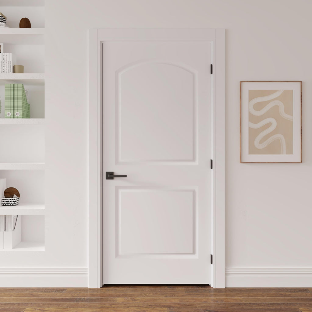 36"x80" Left-Hand Prehung Interior Door with Jamb Kit & Matte Black Hinges I80638