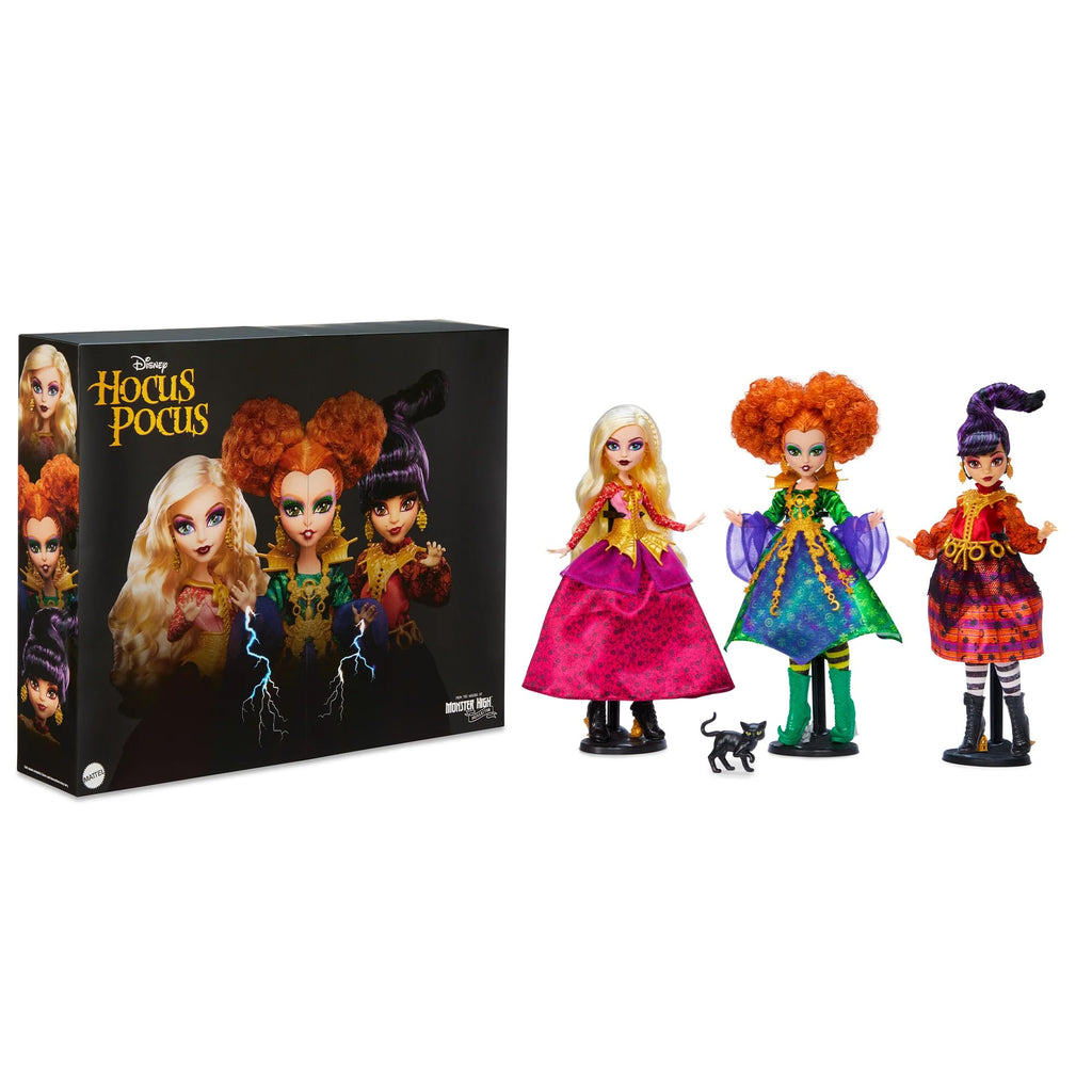 Dolls Set with Articulated Figures, Witchy Dresses, and Accessories N698