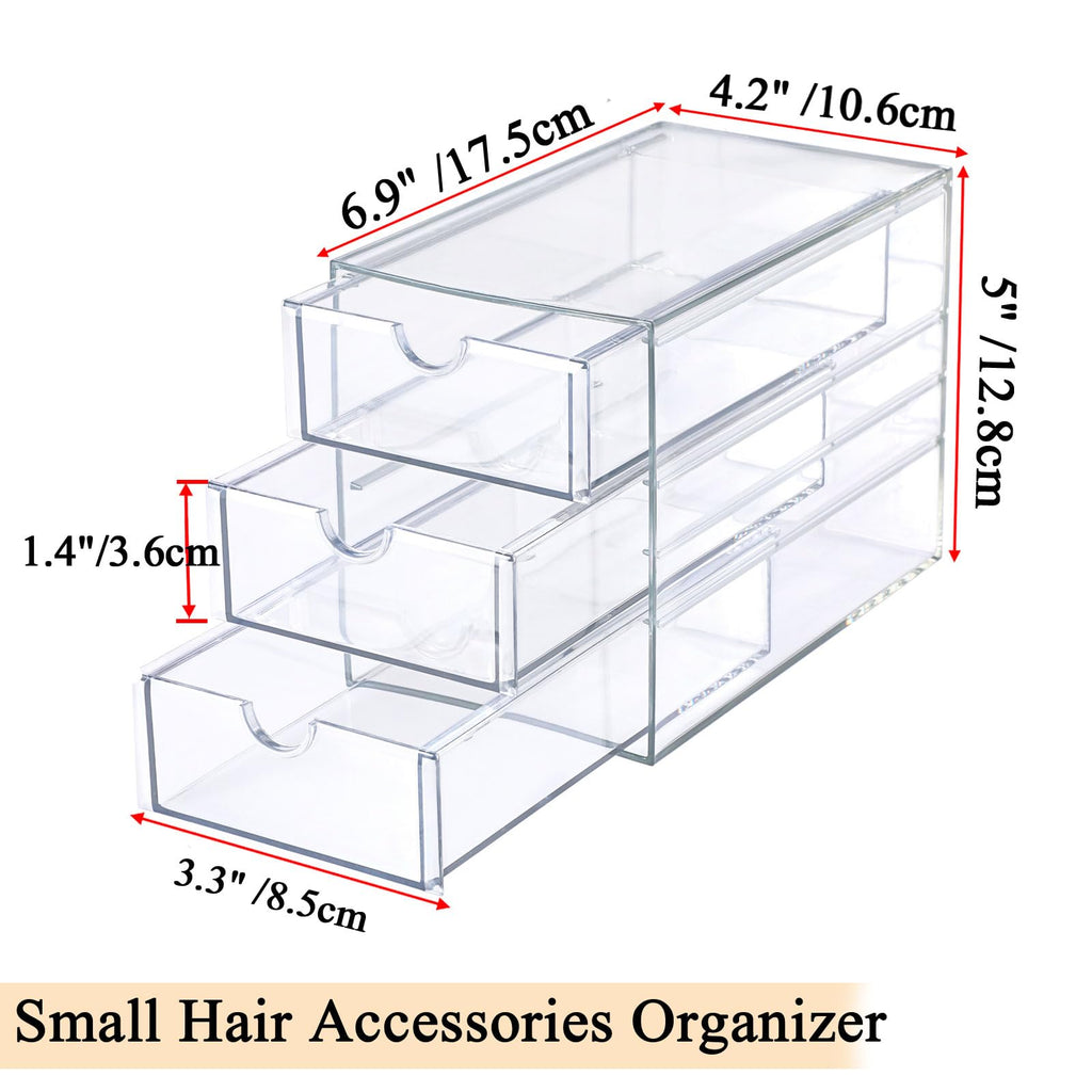 3 Drawer Clear Acrylic Desktop Organizer B603034