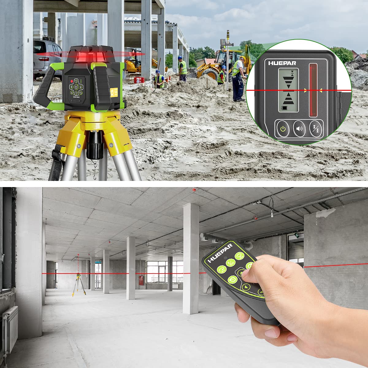 Red Self-Leveling Rotary Laser Level Kit E22133