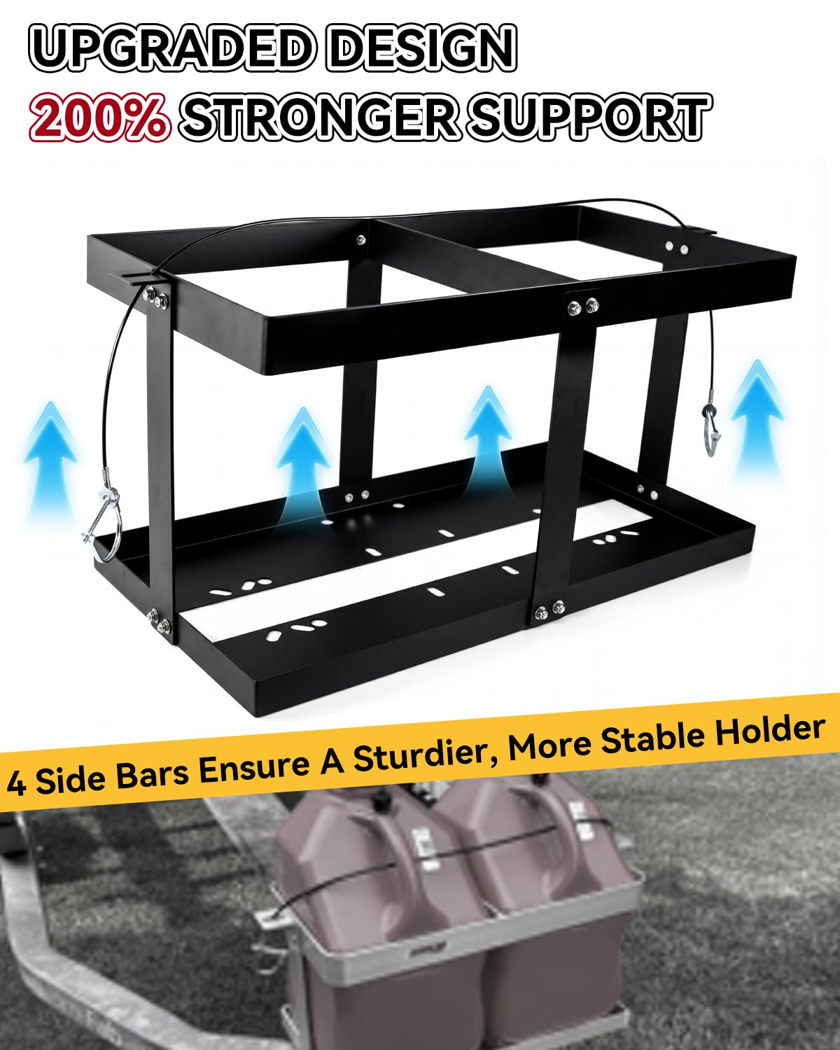 5 Gallon Gas Can Holder for Two 5 Gallon Gas Cans X48506