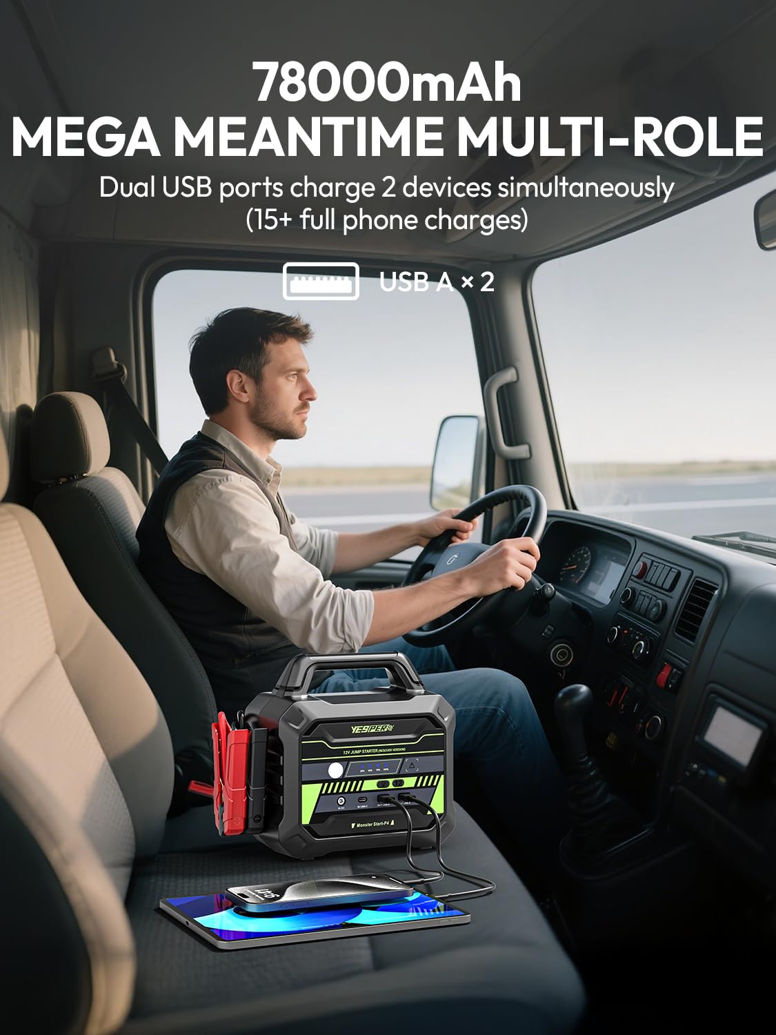 78000mAh Heavy Duty Jump Starter 6000A H889582