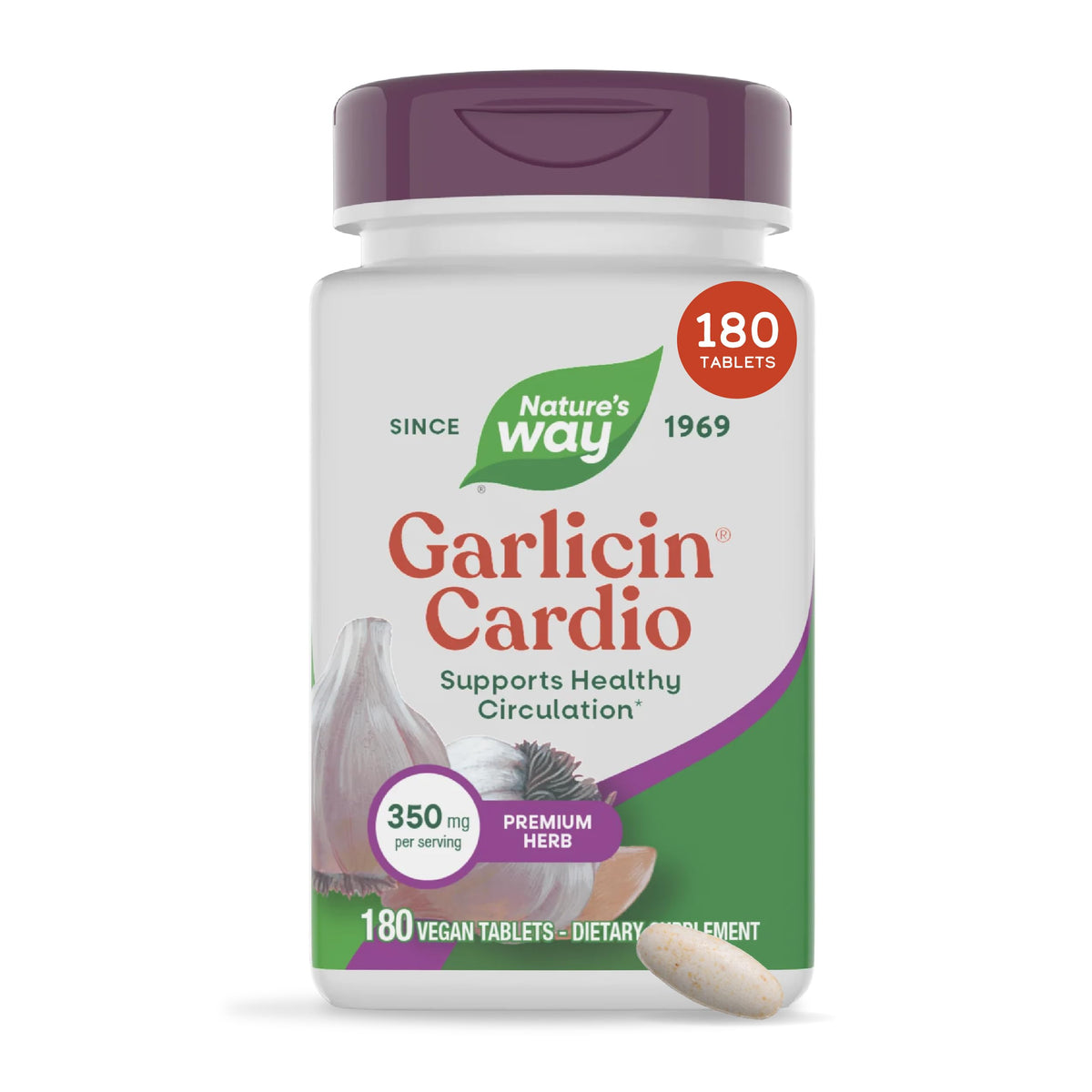 Odorless Garlic Tablets Vegan 180 ct A59772