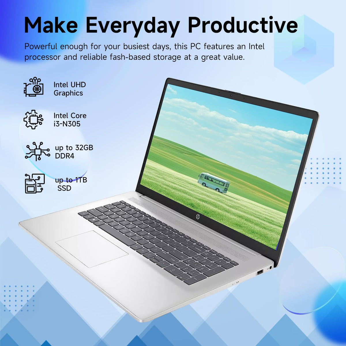 17.3" Touchscreen Laptop, 32GB RAM, 1TB SSD, Silver W8011