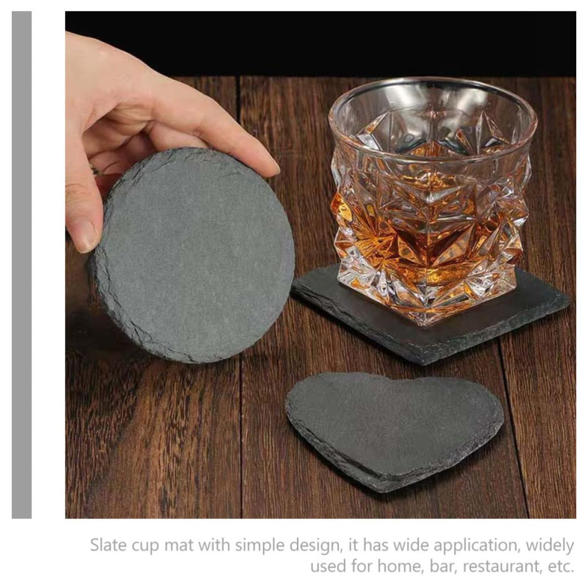 12pcs Natural Stone Cup Coasters P8827