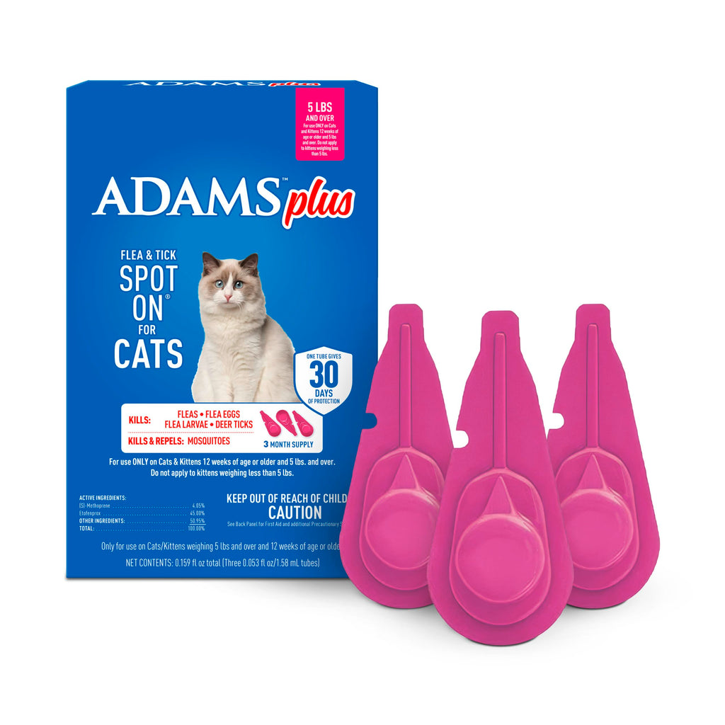 Flea and Tick Prevention Spot On for Cats 3 Pack O810130