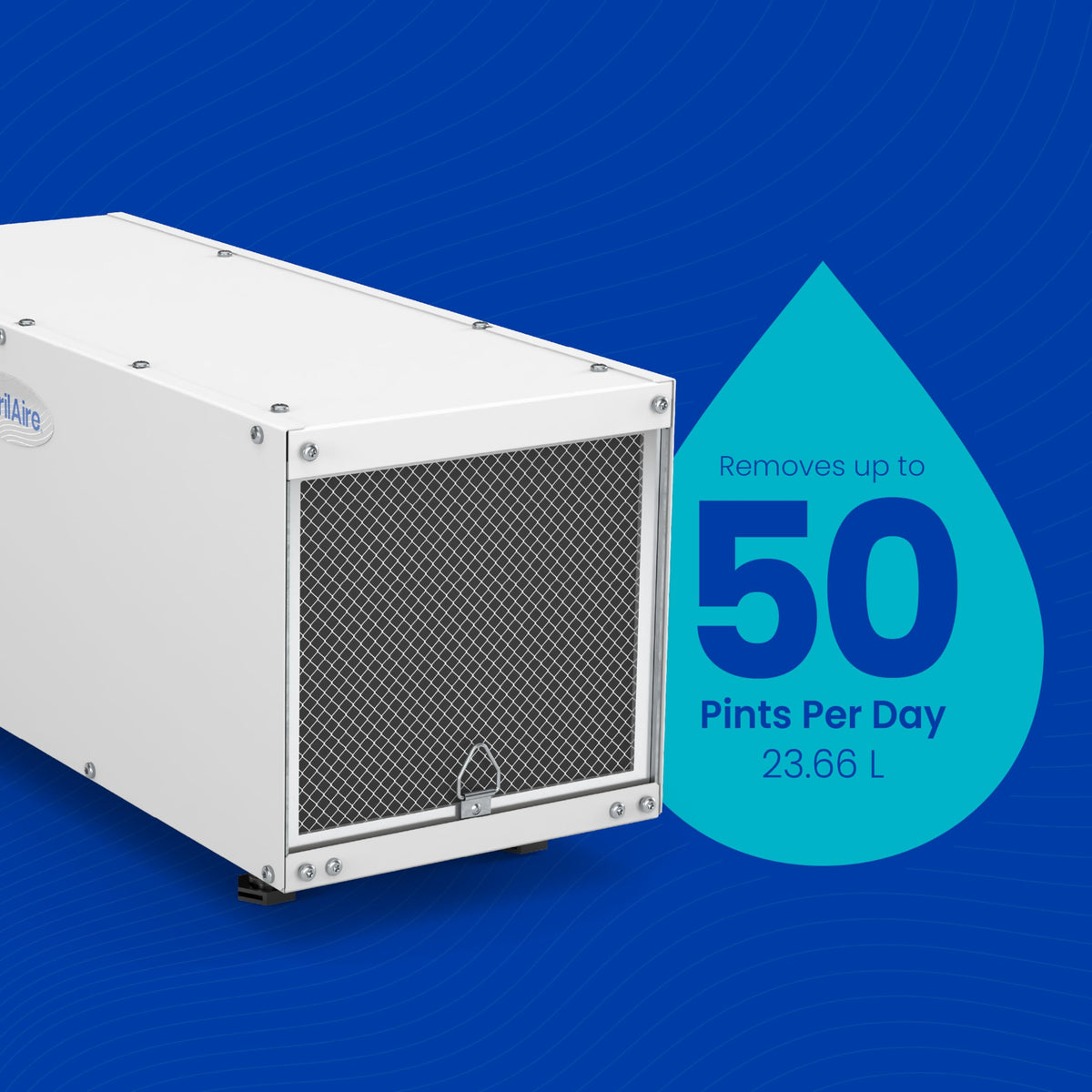 50-Pint Whole-House Dehumidifier with Wi-Fi Thermostat, Drain Hose, Condensate Pump, Bracket, and Hanging Kit R474207