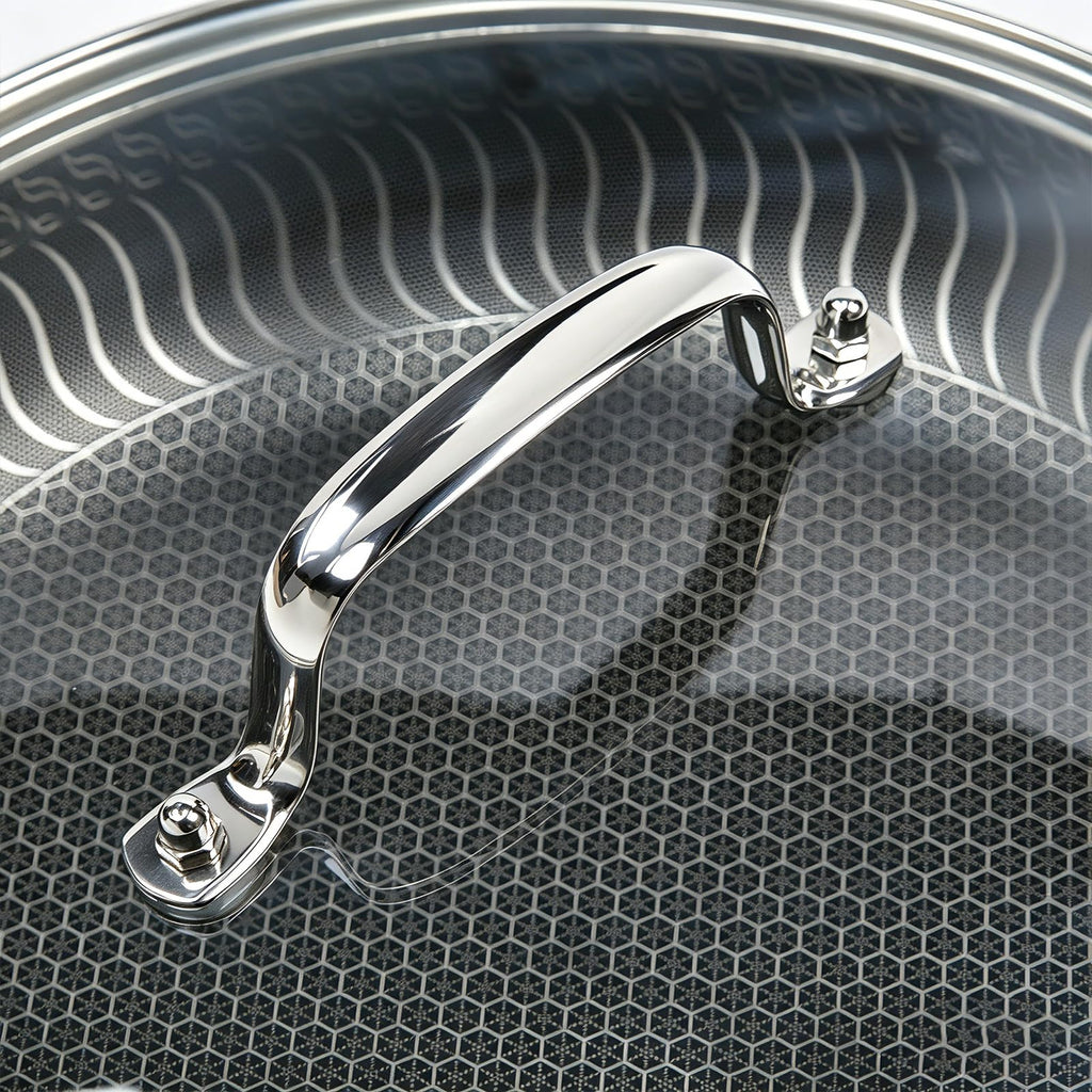 11 IN Glass Lid with Stainless Steel Handle B191