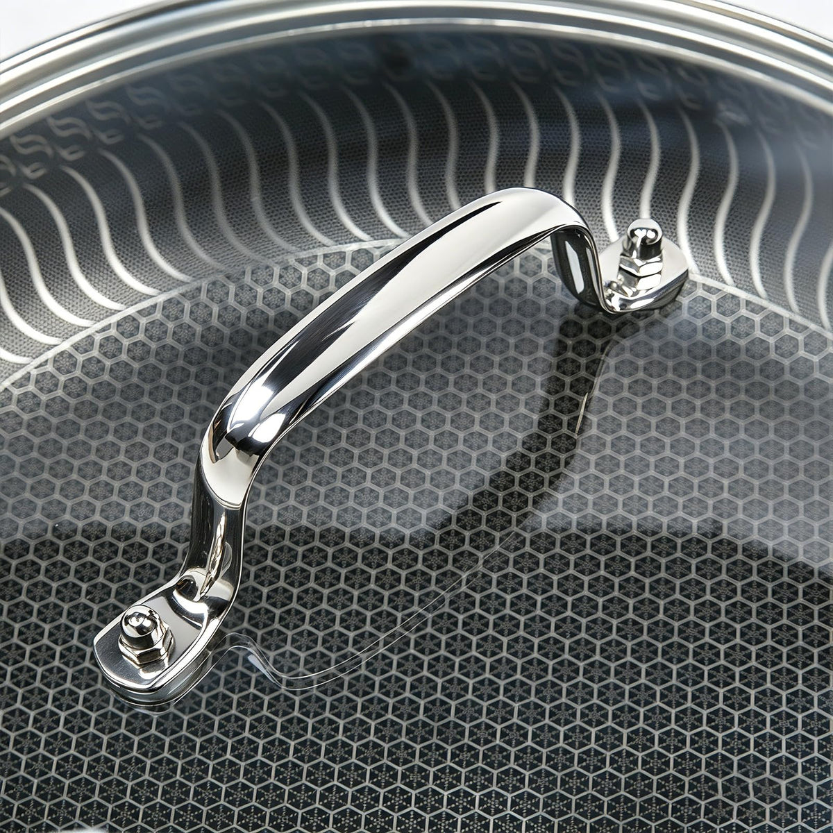 11 IN Glass Lid with Stainless Steel Handle B191