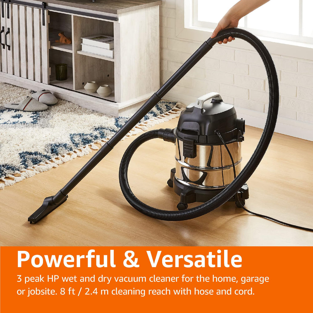 Wet Dry Shop Vacuum Cleaner 4 Gallon Stainless Steel X862