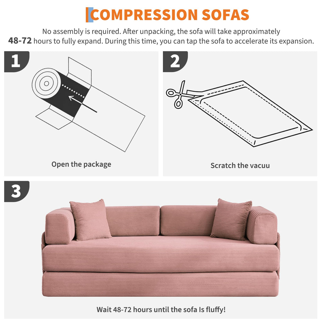 5-in-1 Convertible Sleeper Sofa Bed T897641