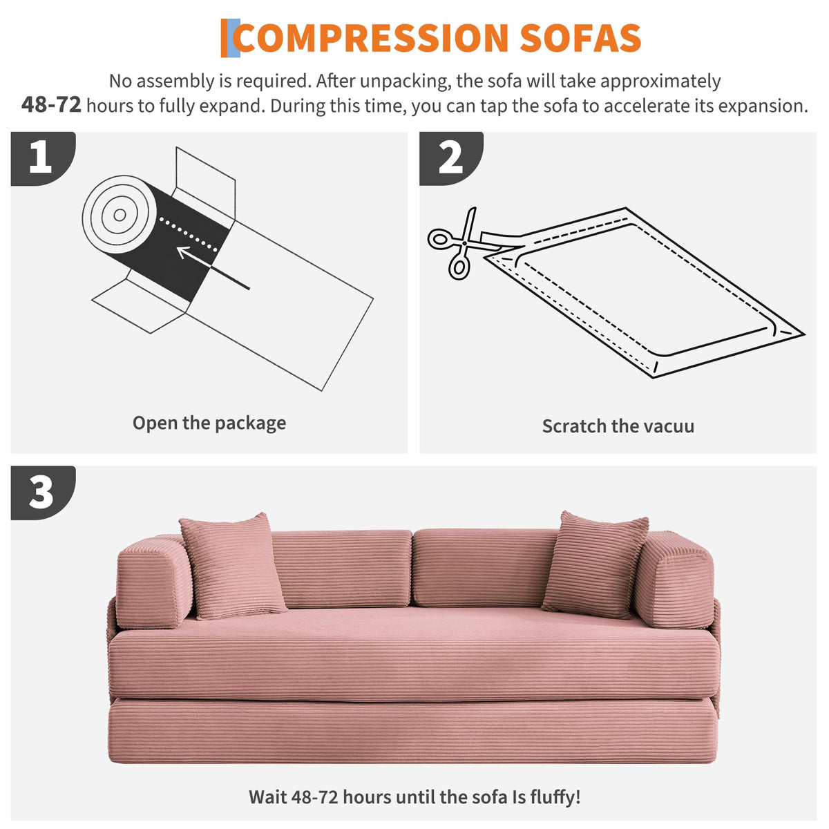 5-in-1 Convertible Sleeper Sofa Bed T897641