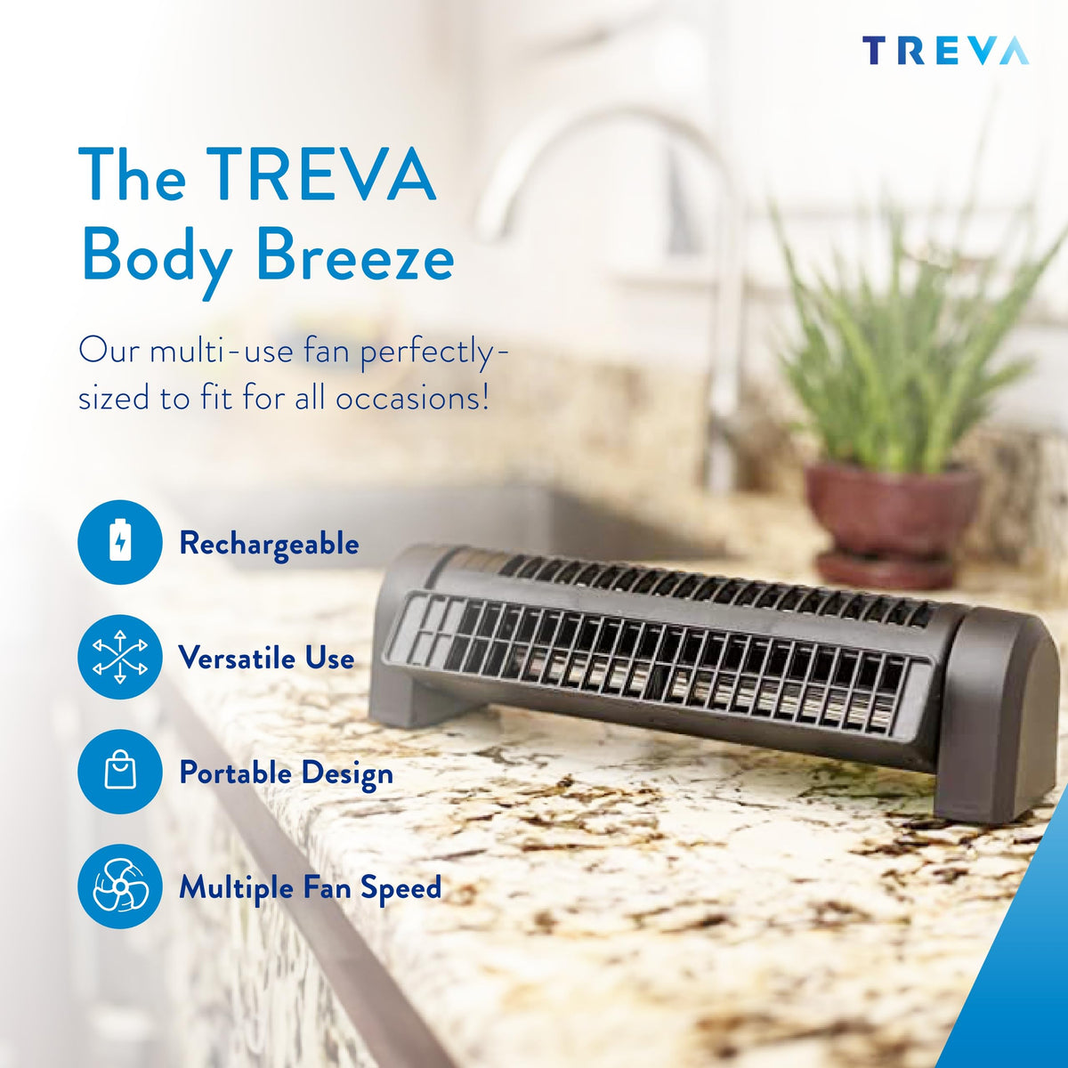 Rechargeable Personal Fan Adjustable Multi-Speed R19356