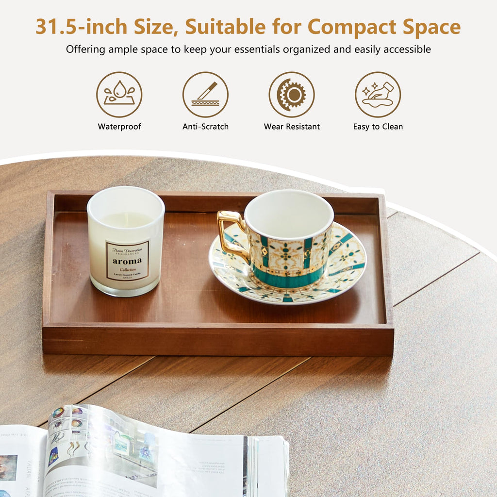33" Round Lift-Top Coffee Table with Storage H65869