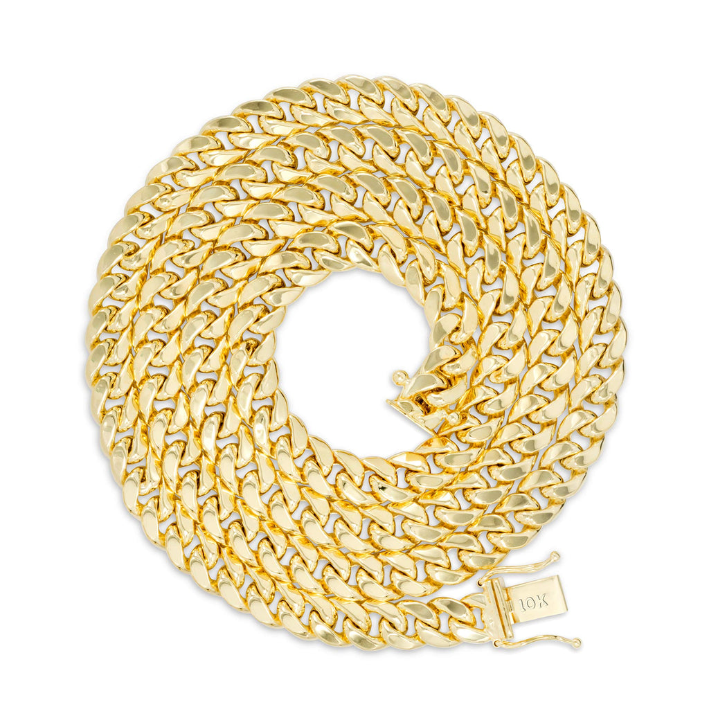 10k Yellow Gold Cuban Link Chain Necklace A904