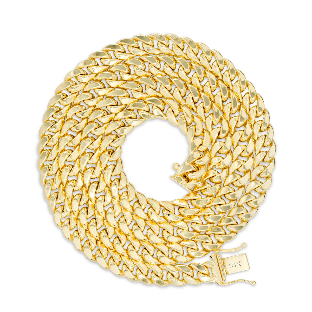 10k Yellow Gold Cuban Link Chain Necklace A904