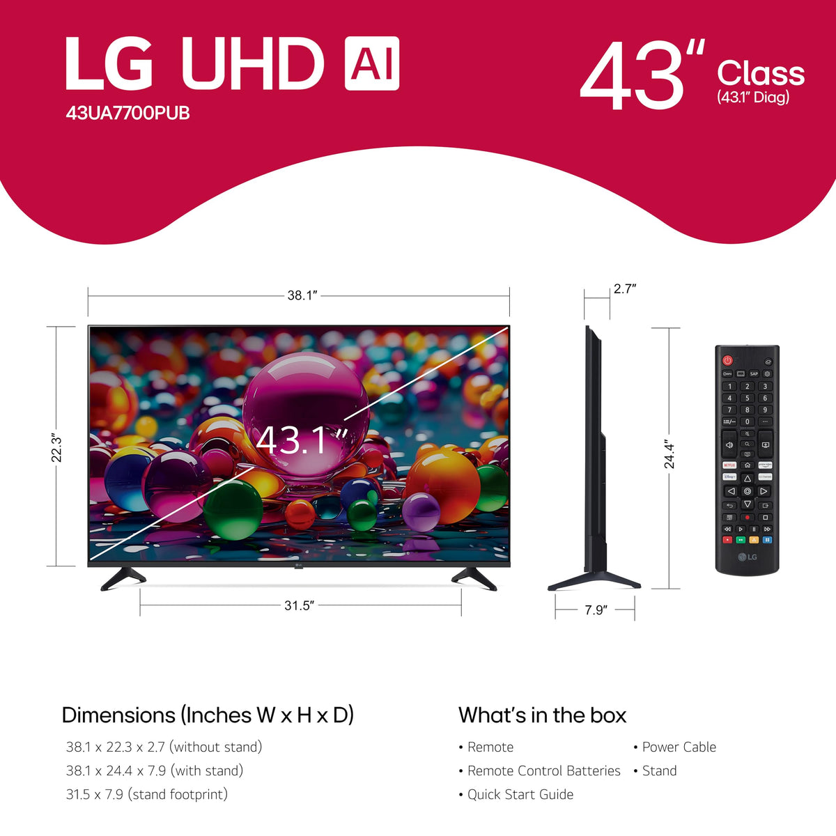 43 inch LED 4K Smart TV M2650