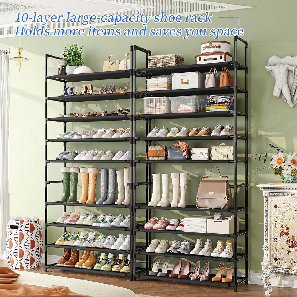 Black 10 Tier Shoe Rack M683