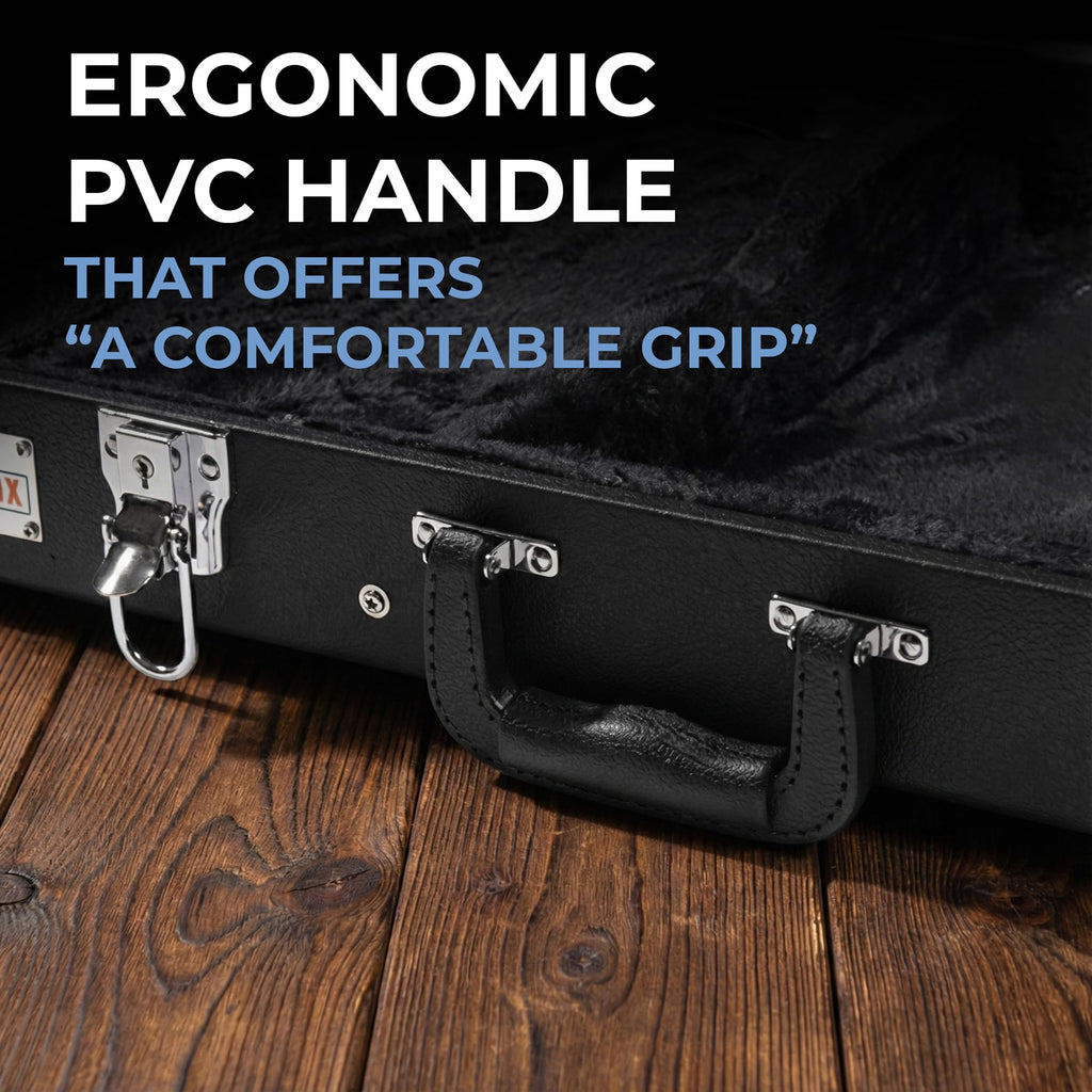 Electric Guitar Hard Case with Lock and Key, Black I9819