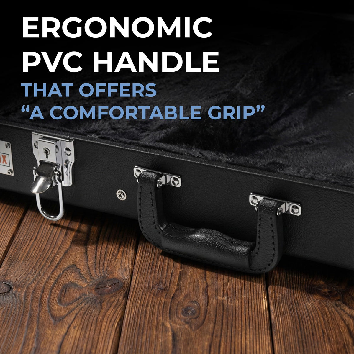 Electric Guitar Hard Case with Lock and Key, Black I9819