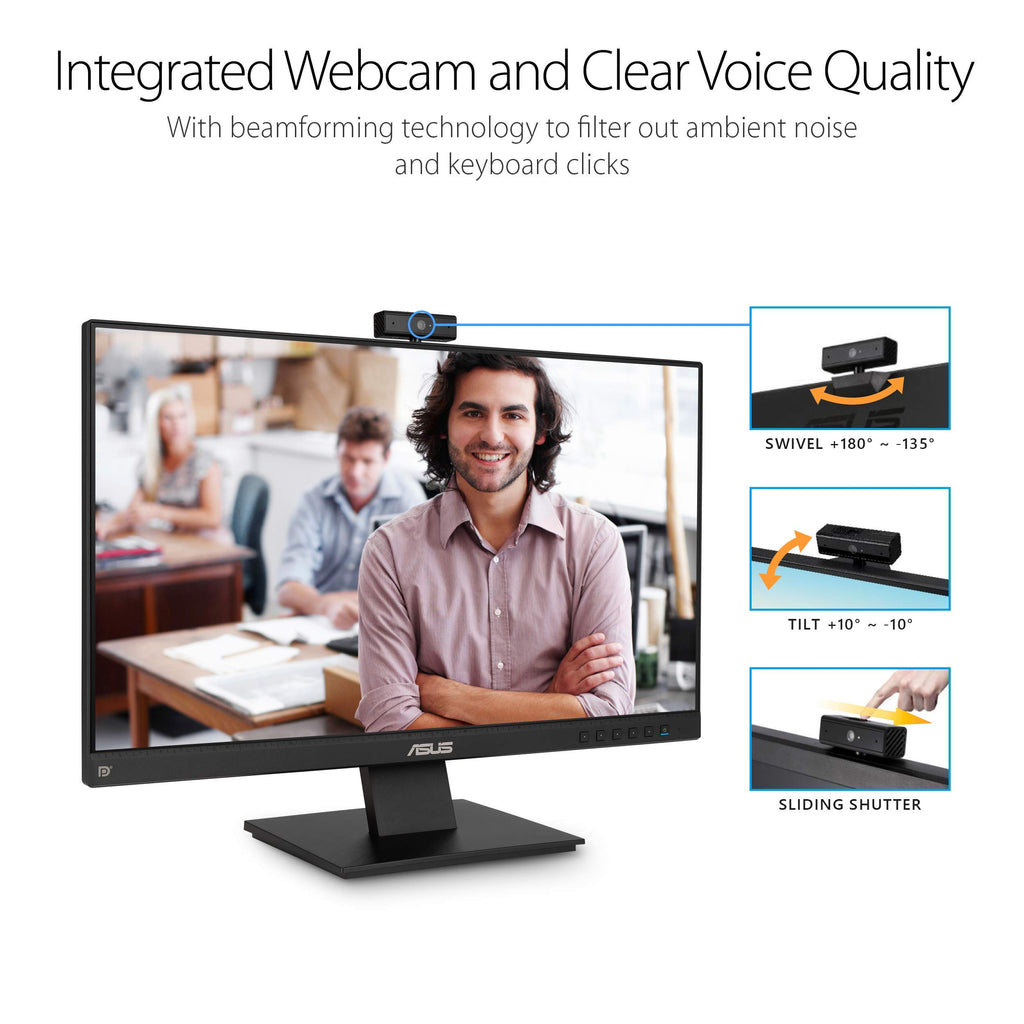 24 Inch 1080P Computer Monitor with Webcam R595