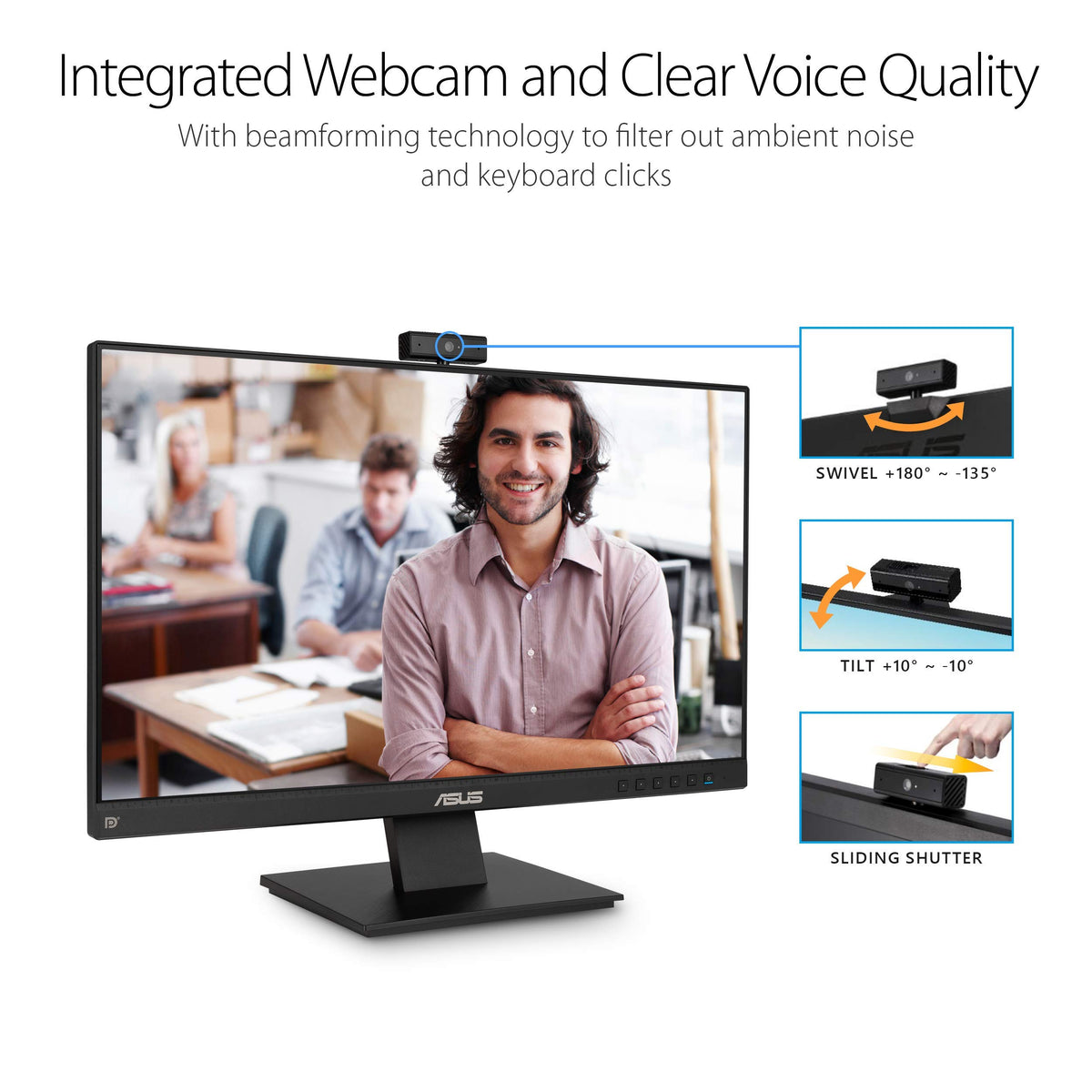 24 Inch 1080P Computer Monitor with Webcam R595