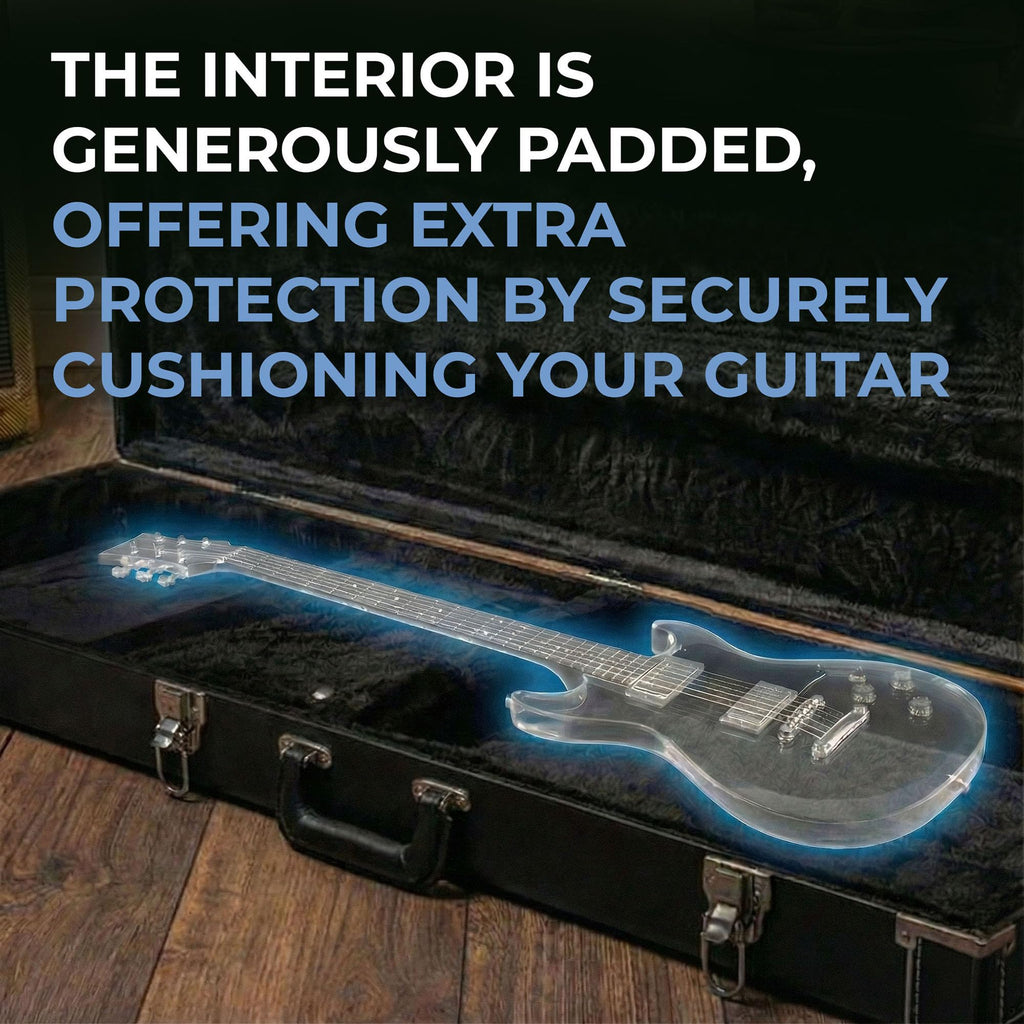 Electric Guitar Hard Case with Lock and Key, Black I9819