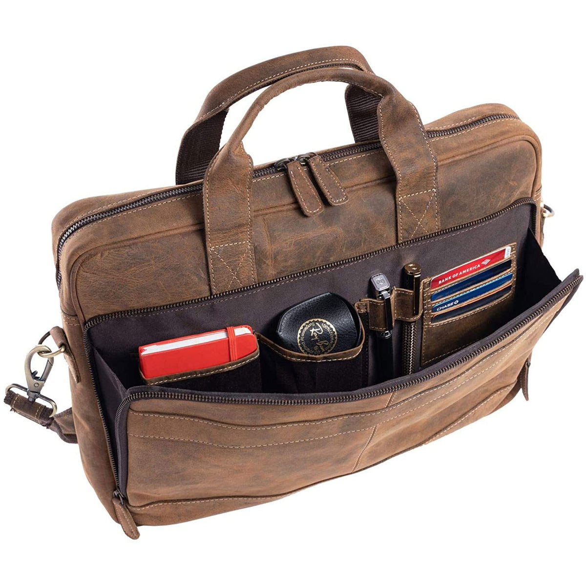 18 Inch Leather Laptop Messenger Bag Q152564