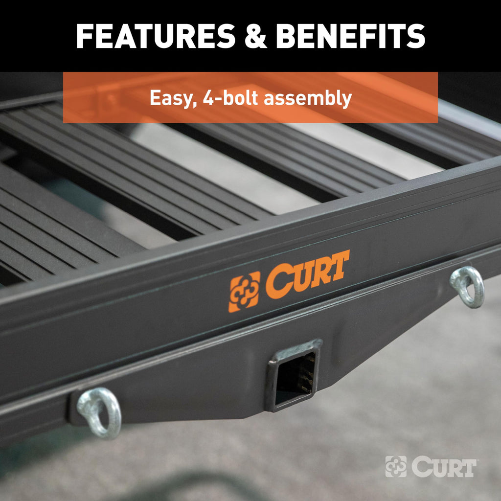 Black Aluminum Hitch Cargo Carrier K54206
