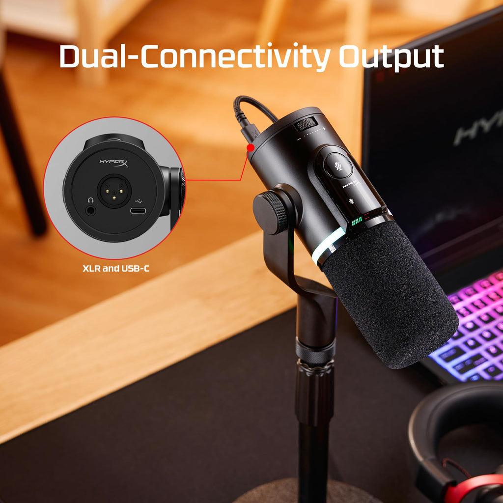 Black XLR USB Dynamic Microphone W244